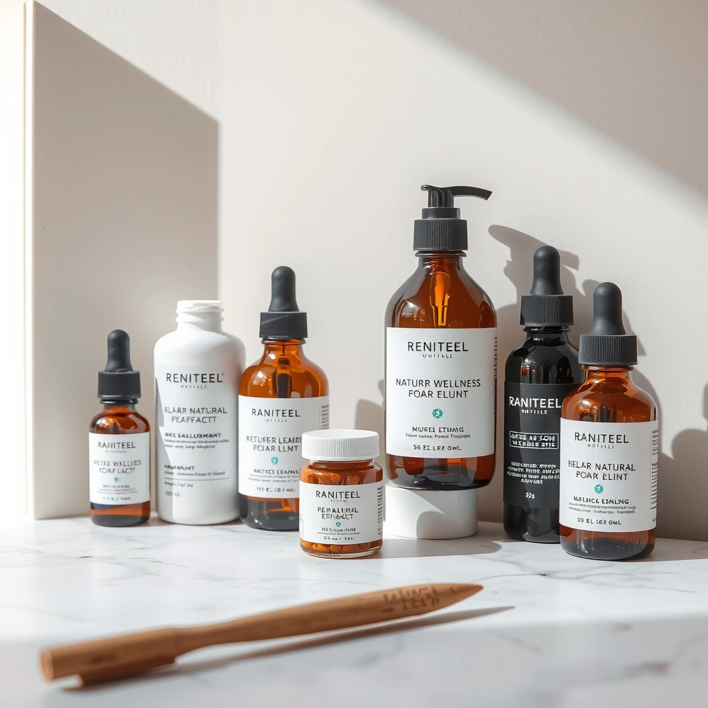 Premium natural supplements and beauty products hero background